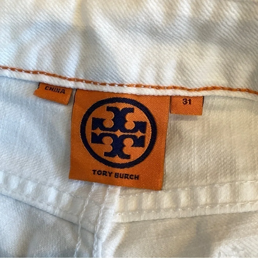 Tory Burch Cropped Slim Jeans White Size 31
